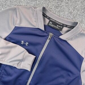 Under Armour Men's Full Zip Track‎ Jacket Navy Grey Athletic Size Medium